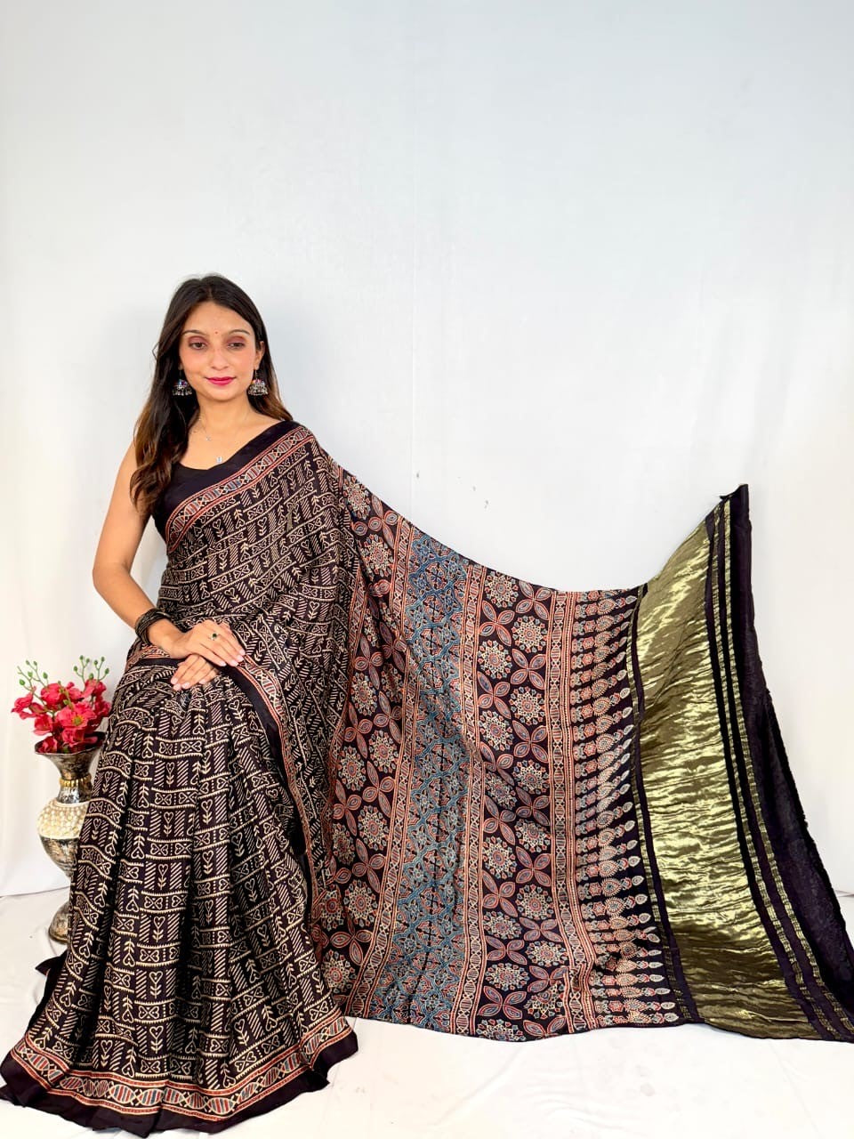 Saaz Ajrakh Saree