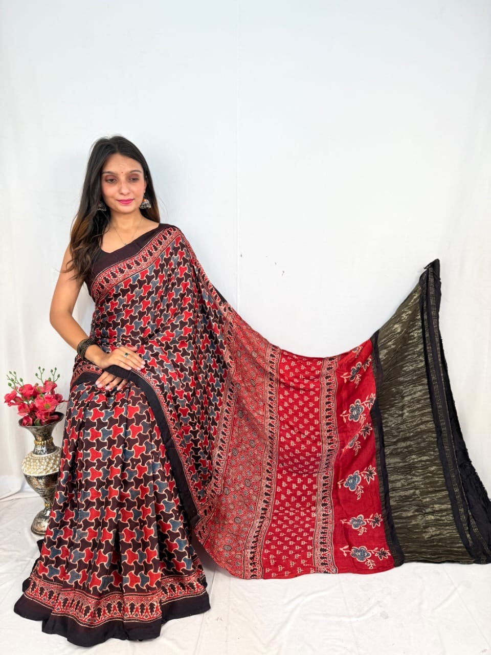 Misbah Ajrakh Saree