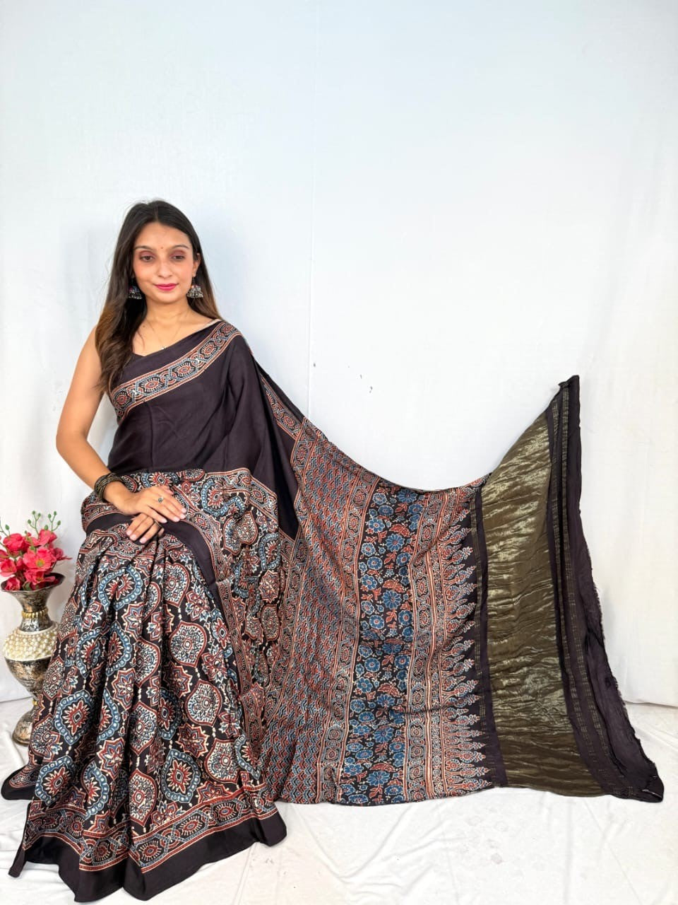 Dariya Ajrakh Saree