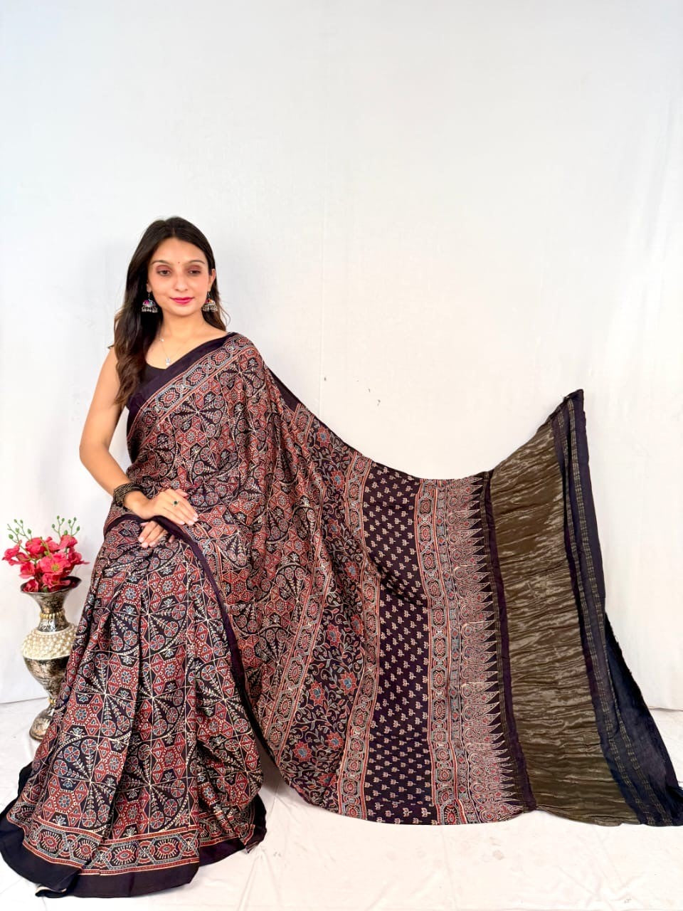 Parizad Ajrakh Saree