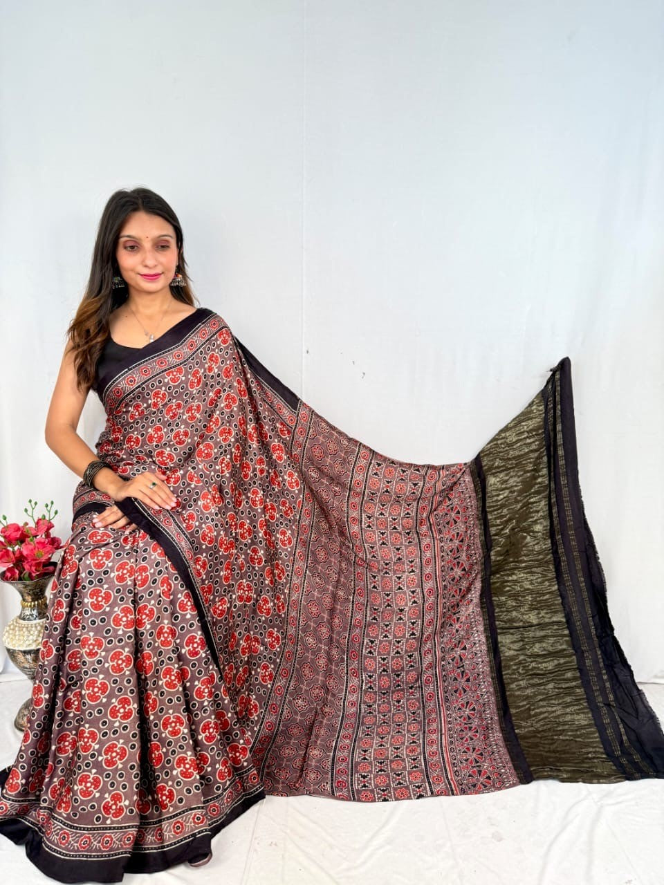 Shabnam Ajrakh Saree