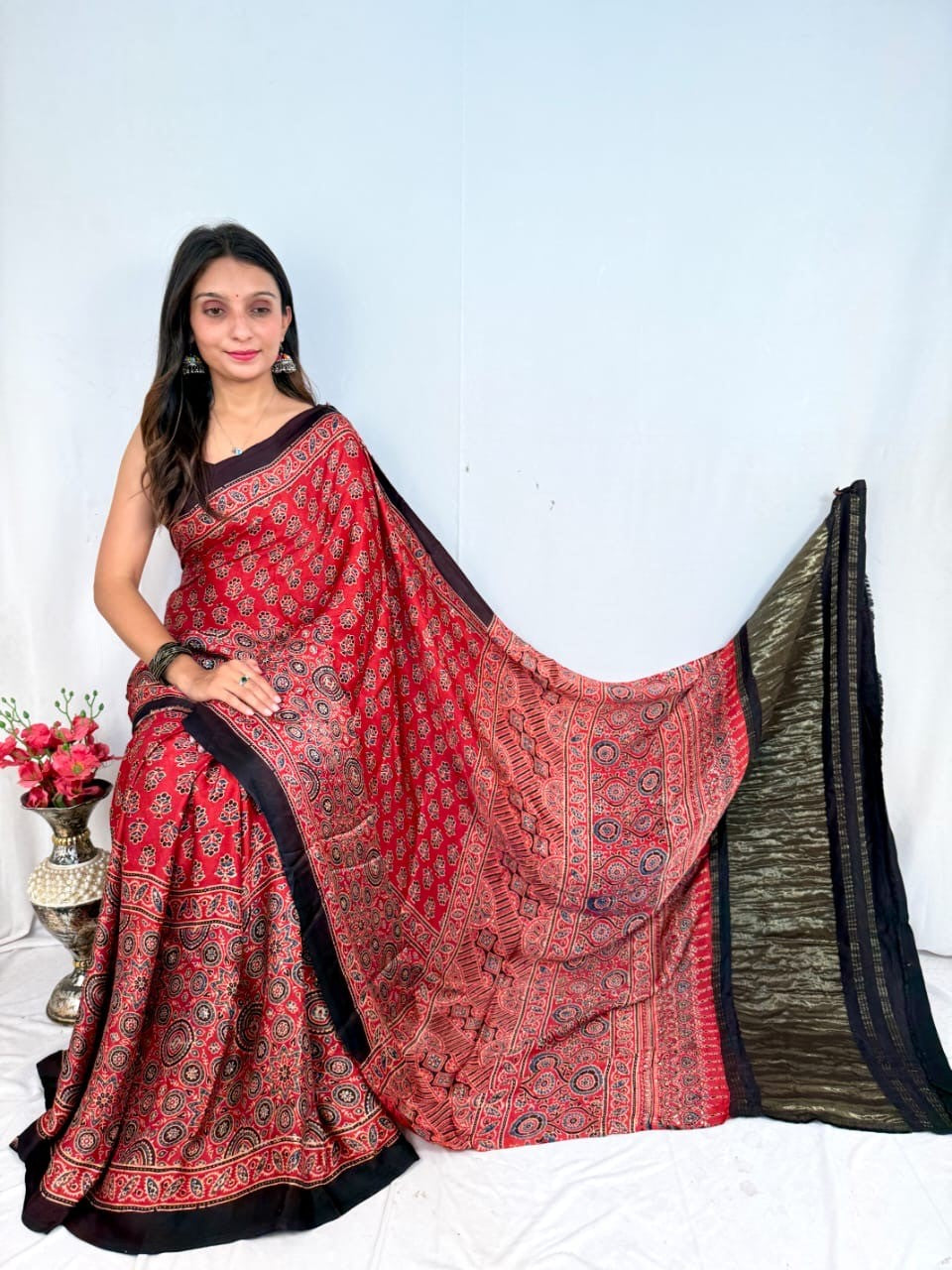 Naaz Ajrakh Saree