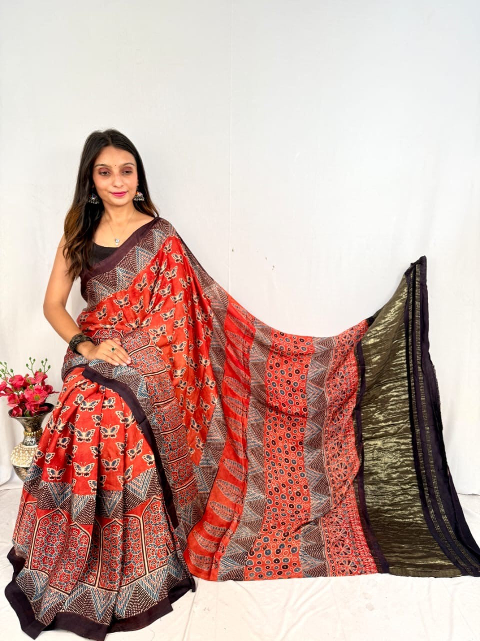 Aranya Ajrakh Saree